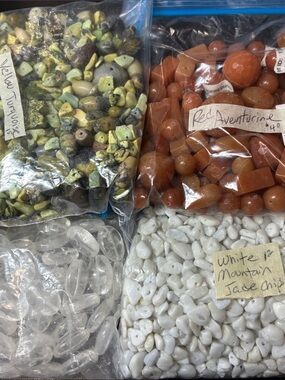 Lot of 2+ pounds assorted gemstone beads - great for jewelry making